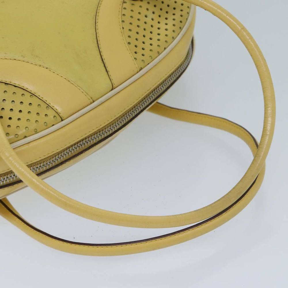 PRADA Hand Bag Leather Yellow Auth bs13198 - Picture 7 of 16